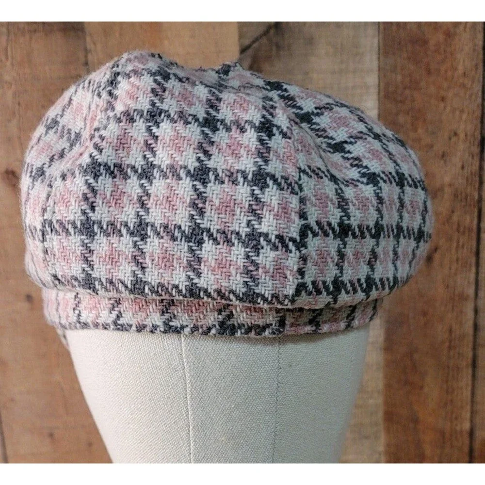 Pink and Gray Page Boy Hat